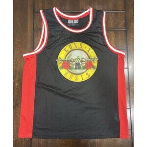 Guns N Roses Basketball Jersey #85 Size XXL 2XL Men's Black Red Embroidered RARE